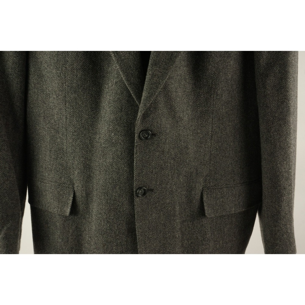 Debenhams Flannel Wool Notch Lapel Two Button Sport Coat Men's 46L Gray Portugal - Picture 8 of 9